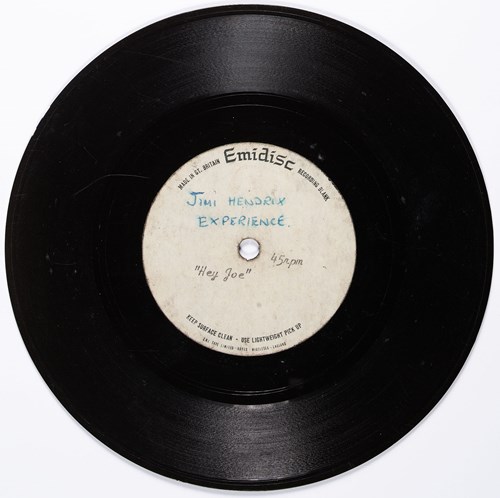 Acetate recording of “Hey Joe” / “Stone Free”, November 1966.