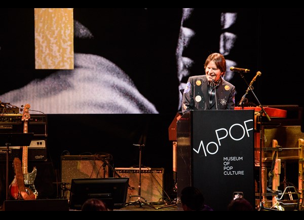 John Fogerty accepting the Founders Award at MoPOP