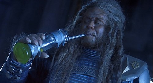 Forest Whitaker drinking in Battlefield Earth