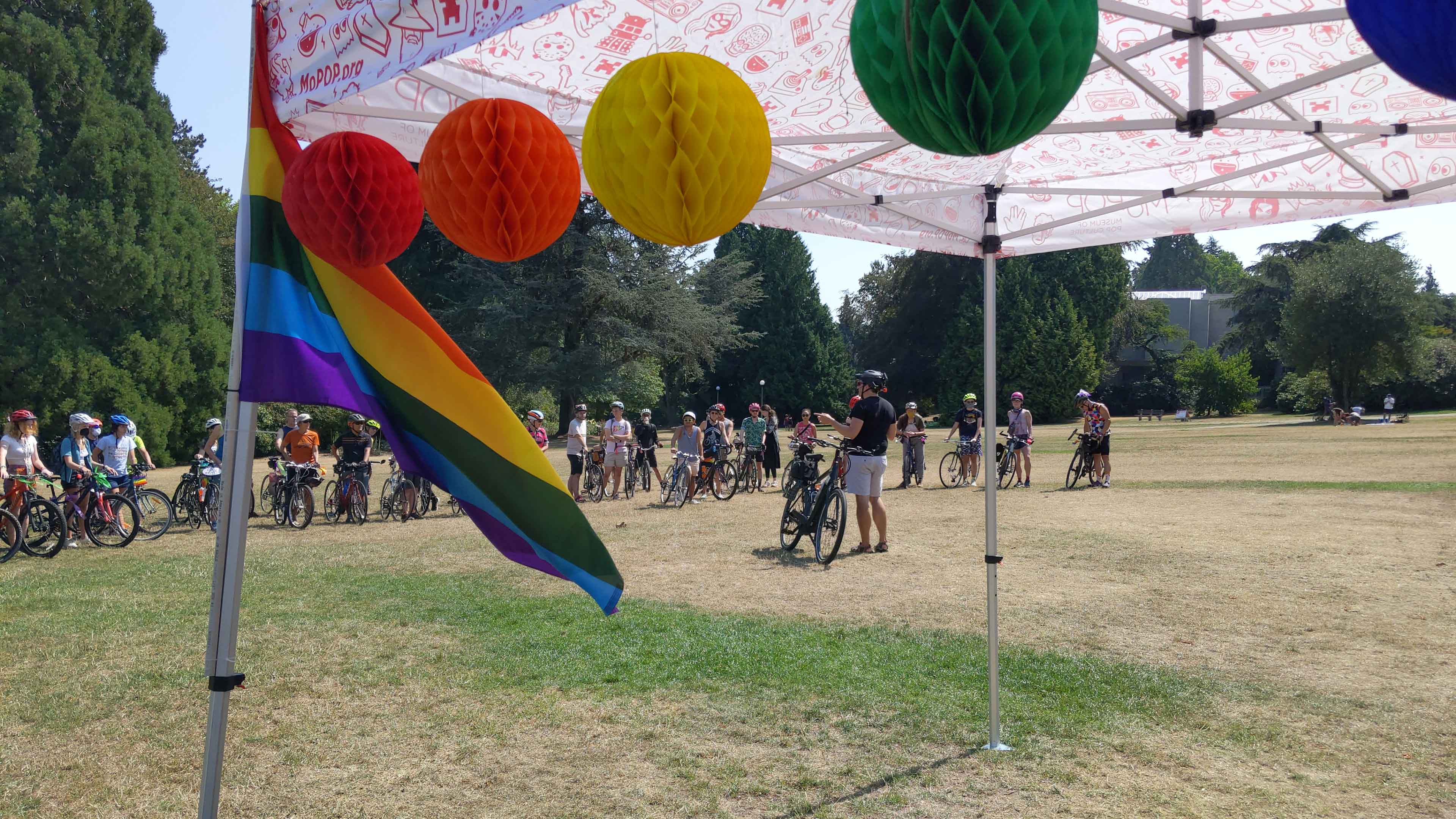 Photos From MoPOP + Cascade Bicycle's Seattle Queer History Bike Tour Celebrating the Opening of 'Rise Up: Stonewall and the LGBTQ Rights Movement'